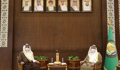 GCC Secretary-General Meets Ambassador of Qatar to Saudi